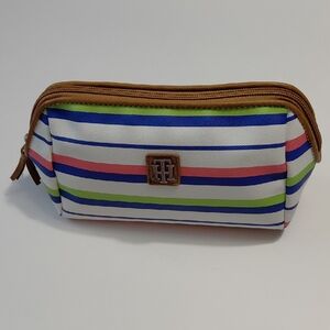 TOMMY HILFIGER Women's Striped Multicolor Cosmetic Bag